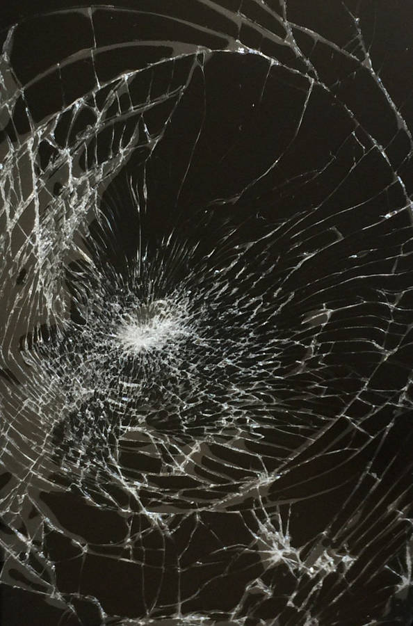 Fine Web-like Cracks Broken Computer Screen Wallpaper