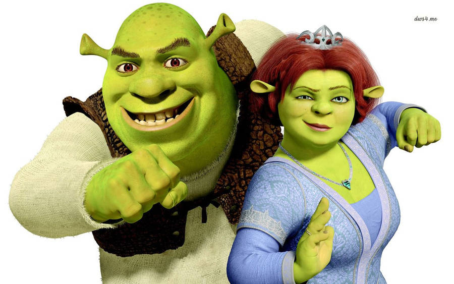 Fiona And Shrek Pc Fight Mode Wallpaper