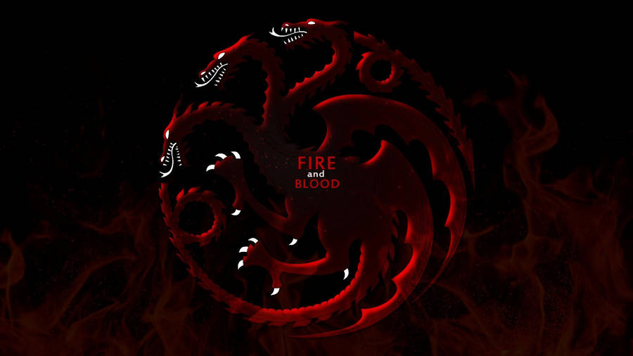 Fire And Blood Red House Targaryen Wallpaper