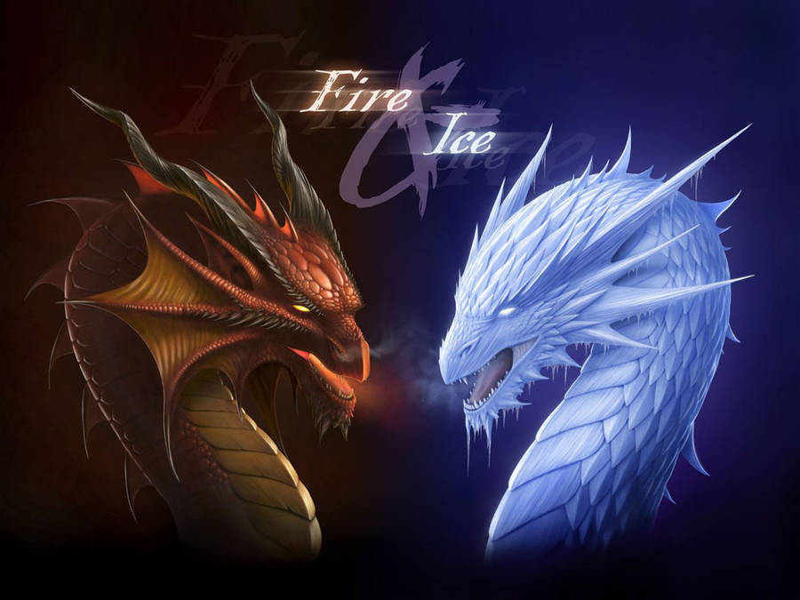 Fire And Ice Dragon Wallpaper