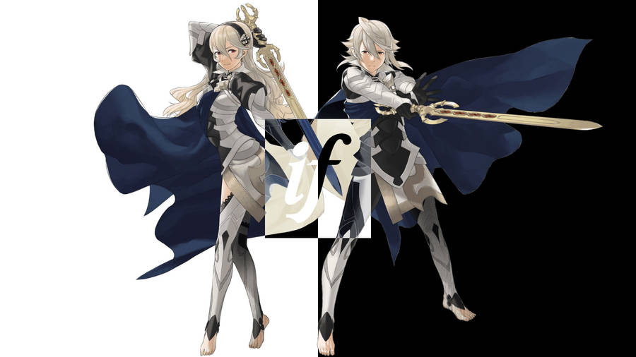 Fire Emblem Warriors Male And Female Corrin Split-screen Wallpaper