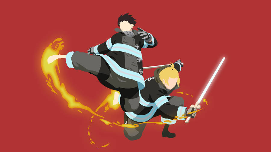 Fire Force Shinra And Arthur Wallpaper