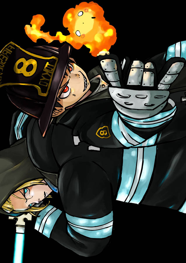 Fire Force Shinra And Arthur Wallpaper