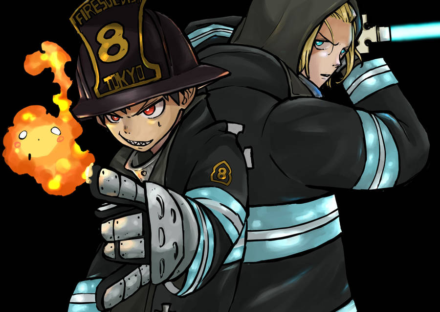 Fire Force Shinra And Arthur Wallpaper