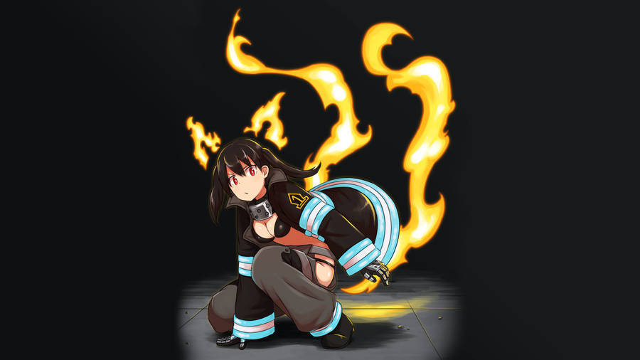 Fire Force Tamaki Kotatsu Flame Wallpaper