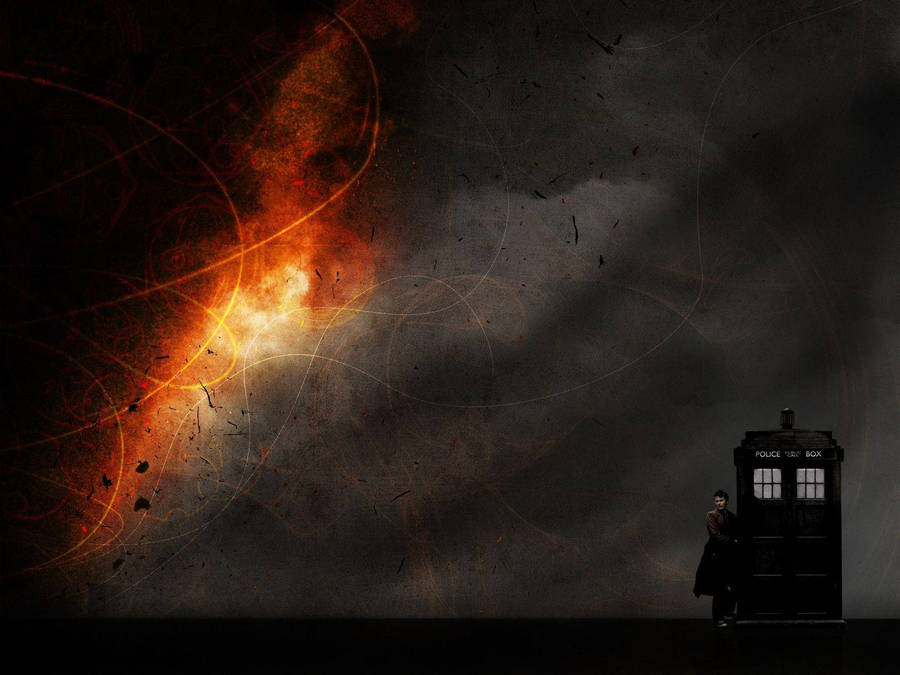 Fire In Grey Doctor Who Hd Wallpaper