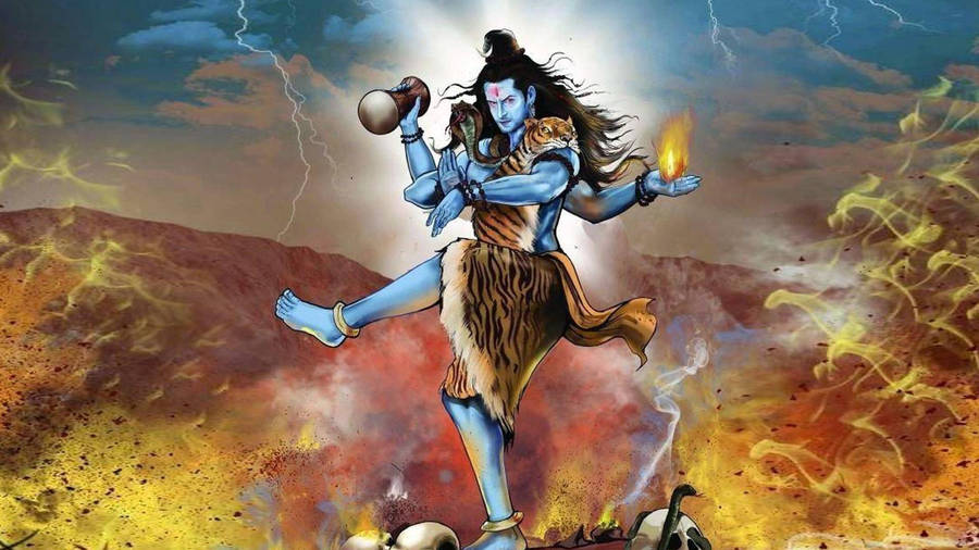 Fires With Lord Shiva 8k Wallpaper