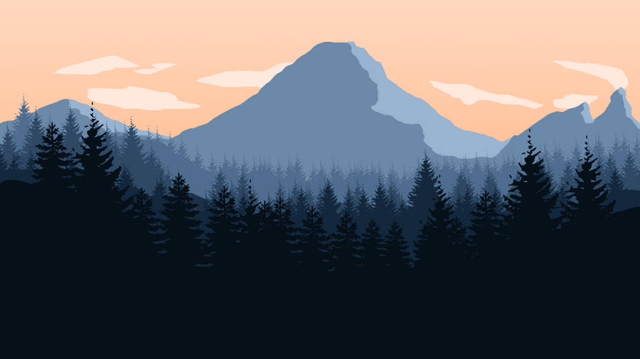 Firewatch Gray Mountain Landscape Wallpaper