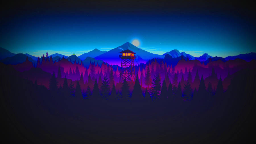 Firewatch Scene Tonal Perspective Wallpaper