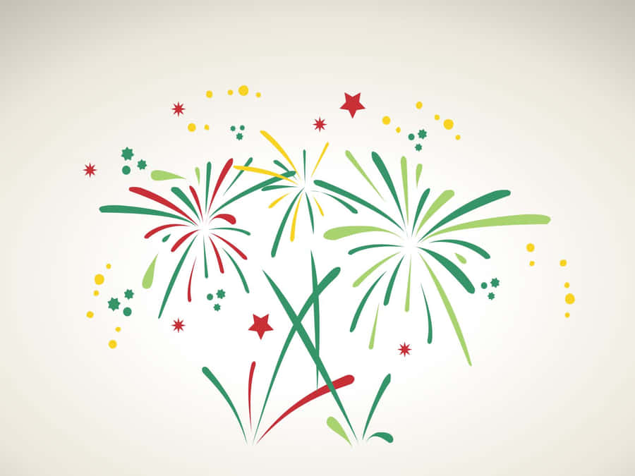 Fireworks Digital Hand Drawn Art Wallpaper