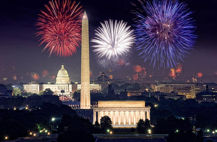 Fireworks In Washington, Dc Wallpaper