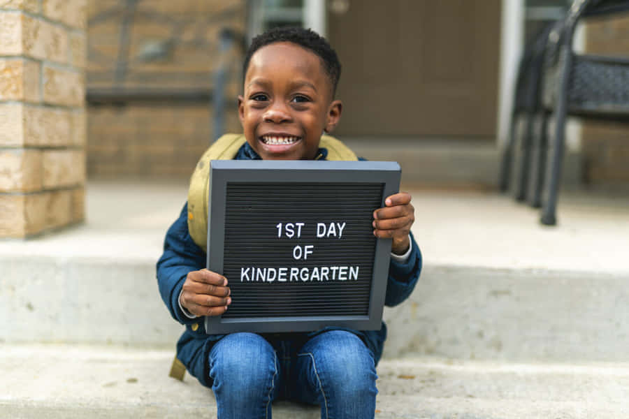 First Dayof Kindergarten Excitement Wallpaper