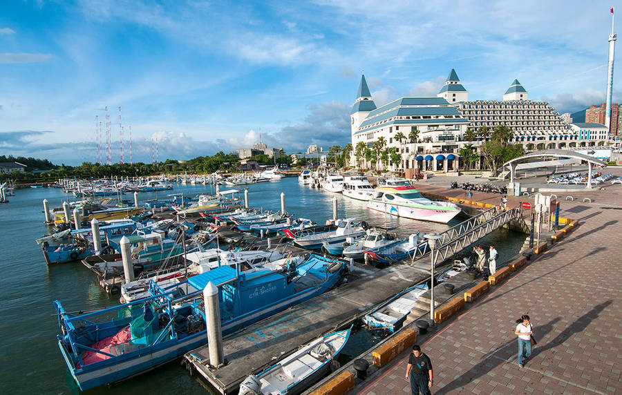 Fishermans Wharf Docked Boats Wallpaper