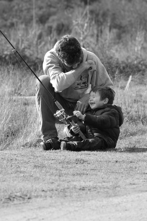 Fishing Father And Son Wallpaper