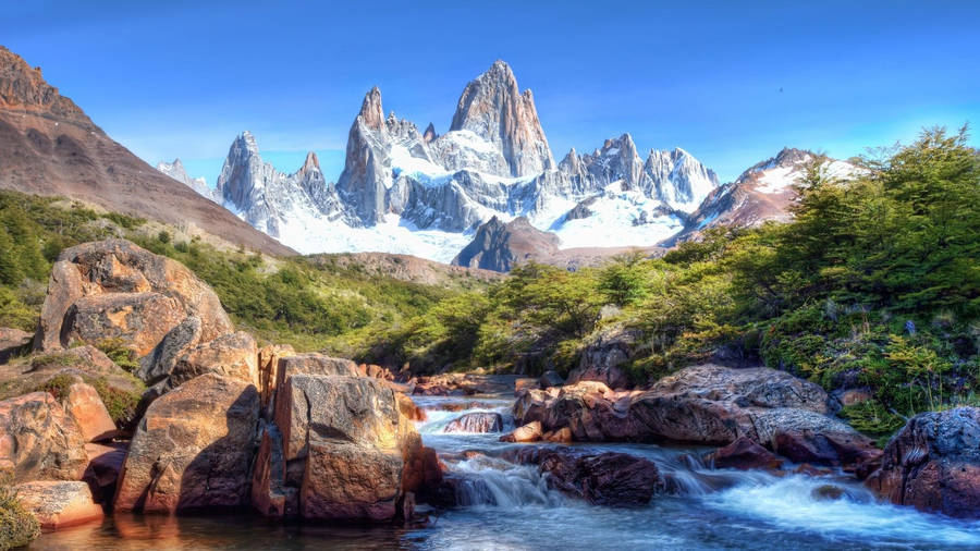 Fitz Roy Aesthetic Landscape Wallpaper