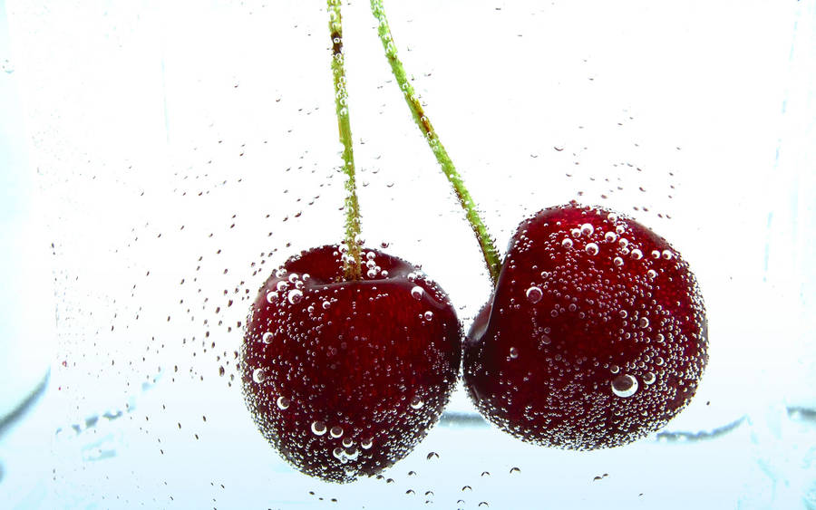 Fizzing Pair Of Cherries Wallpaper