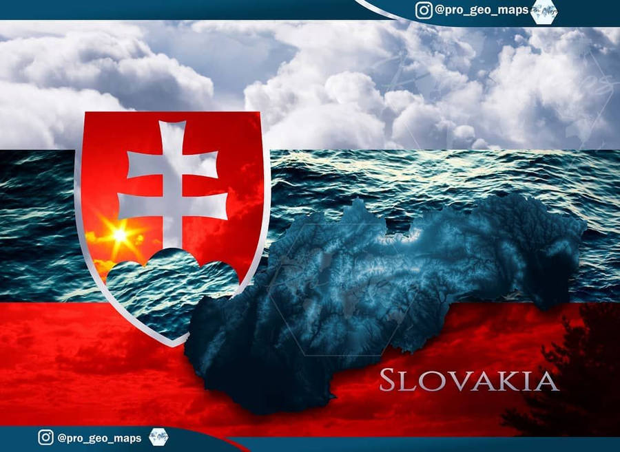 Flag Of Slovakia Artwork Wallpaper