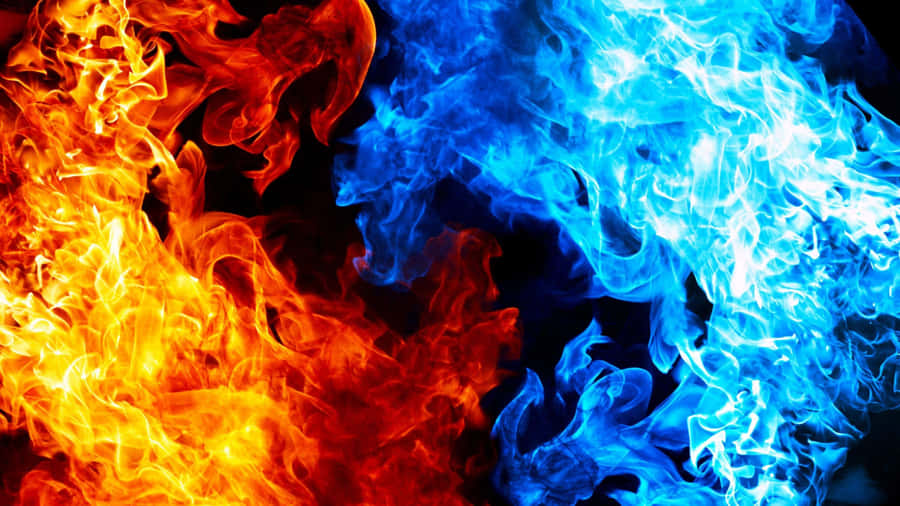 Flame Clashing Art Wallpaper