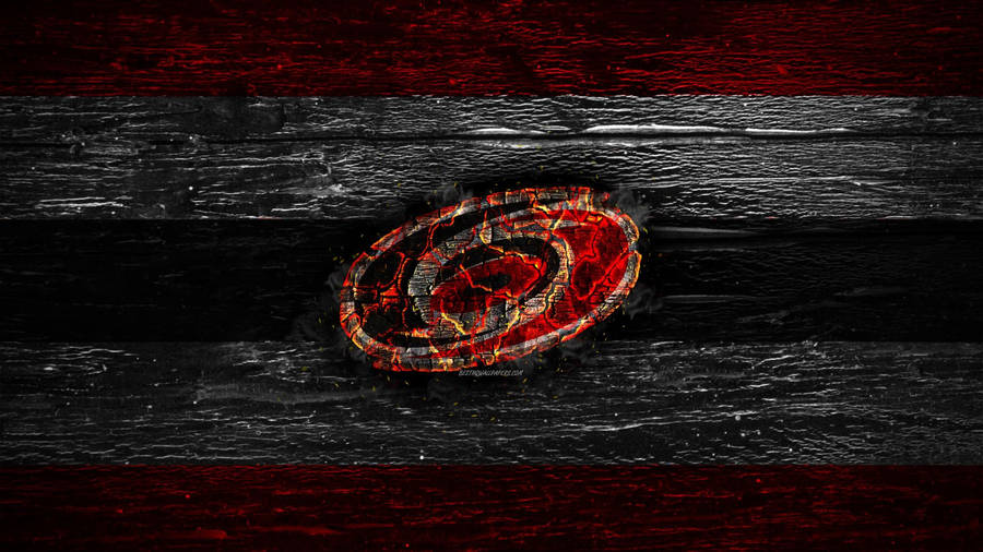 Flaming Carolina Hurricanes Logo Wallpaper