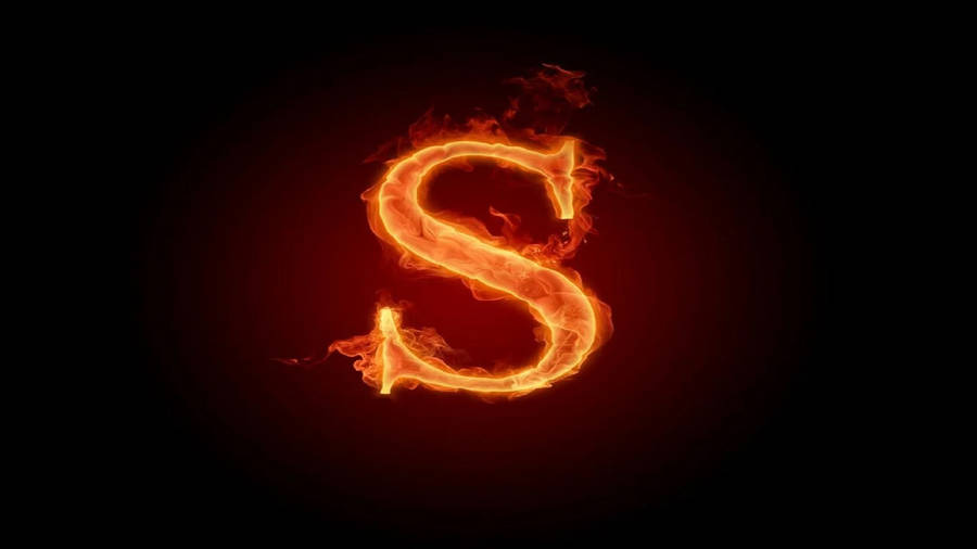 Flaming Letter S Wallpaper