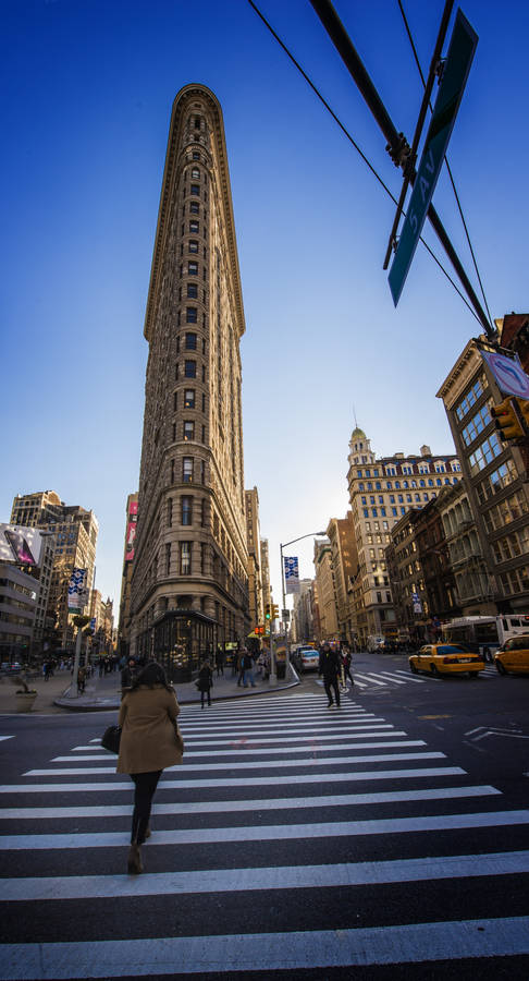 Flatiron Building Sidewalk Wallpaper