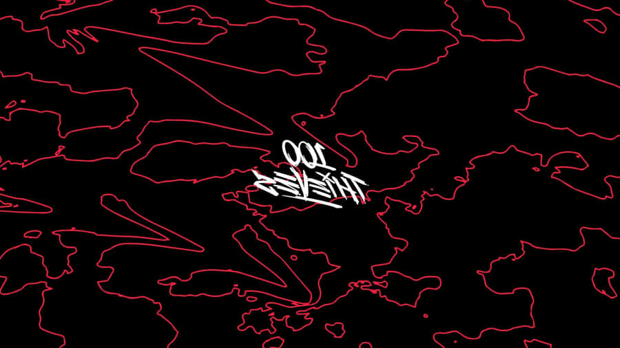 Flipped 100 Thieves Logo Wallpaper