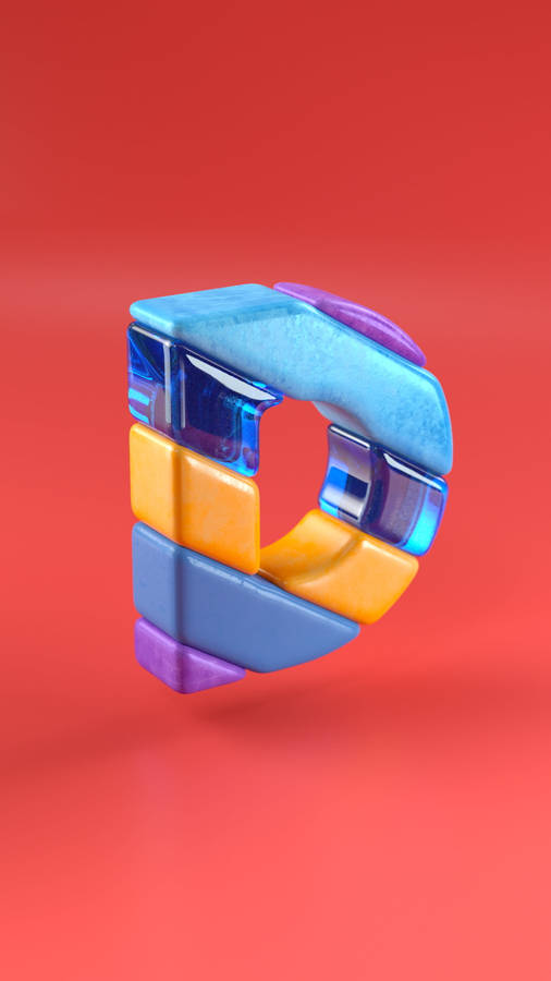 Floating 3d Letter D Wallpaper