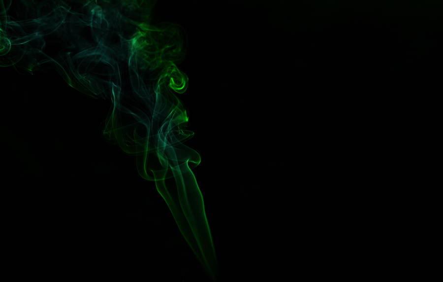 Floating Neon Green Smoke Wallpaper