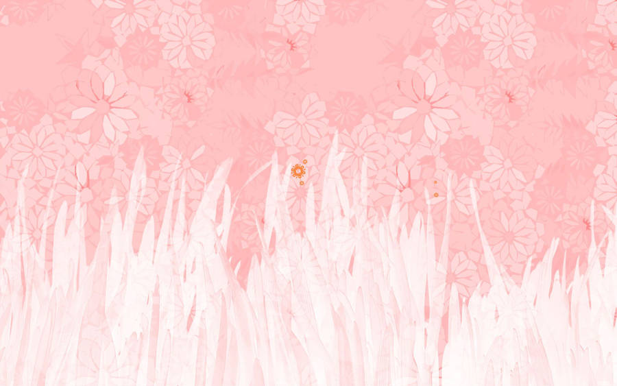 Floral Pink Anime Aesthetic Wallpaper