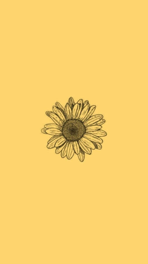 Flower Art Light Yellow Wallpaper