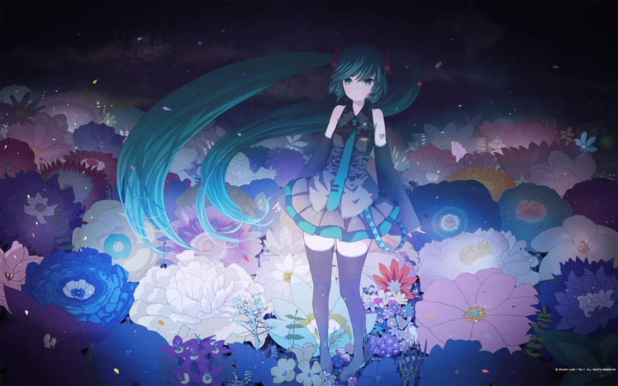 Flower Field Vocaloid Wallpaper