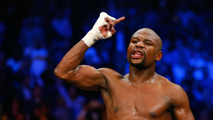 Floyd Mayweather Raising A Finger Wallpaper