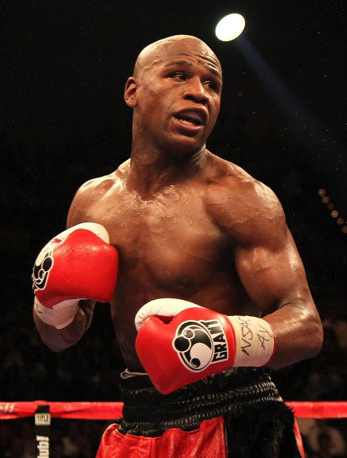 Floyd Mayweather Strikes Pose Before Match Wallpaper