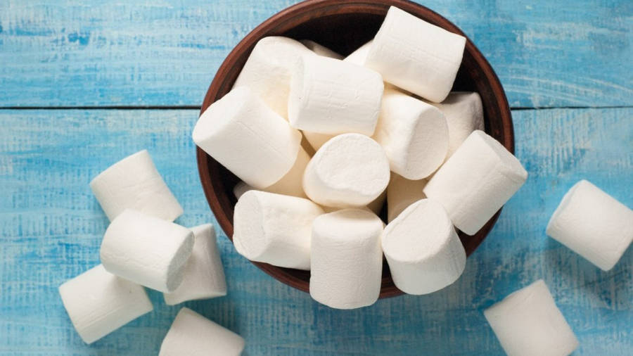 Fluffy White Marshmallows Wallpaper