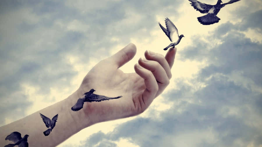 Flying Bird Tattoos Wallpaper