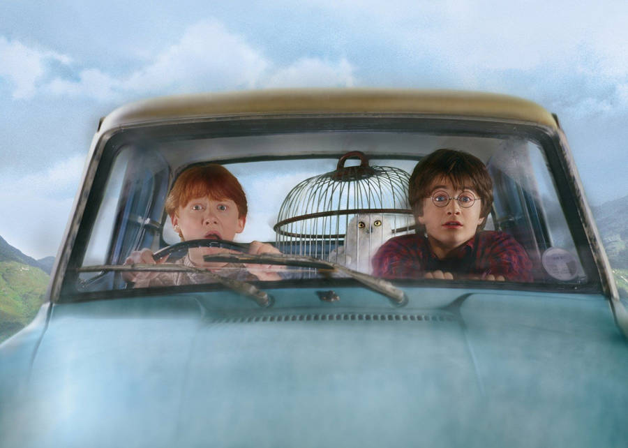 Flying Car Ron Weasley Wallpaper