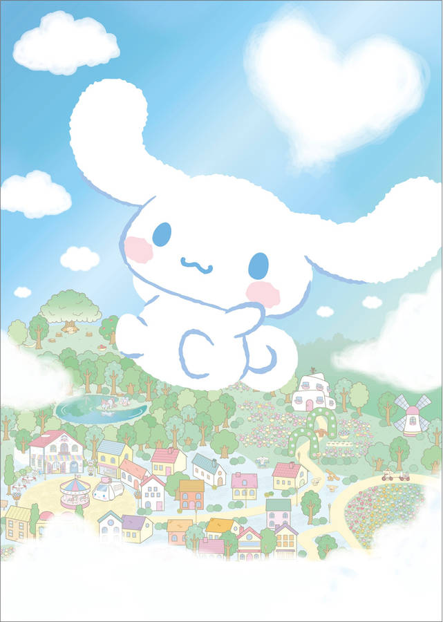 Flying Cinnamoroll Art Wallpaper