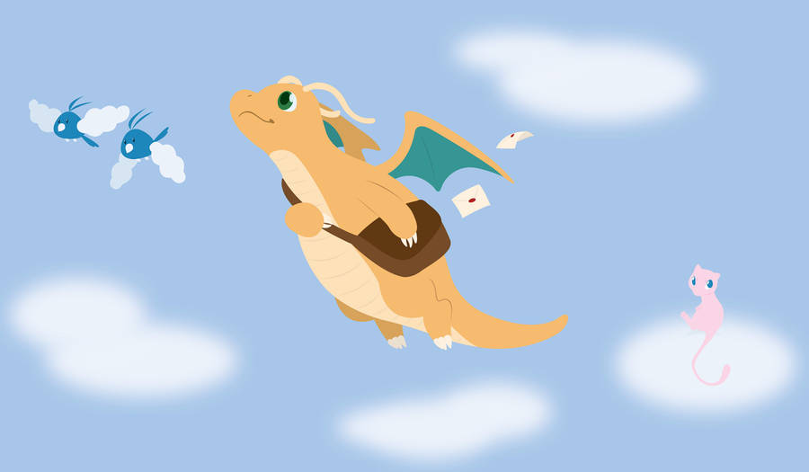 Flying High With A Dragonite Wallpaper