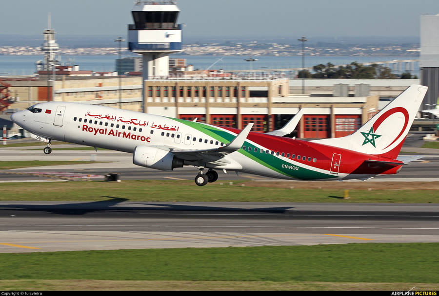 Flying Royal Air Maroc Airplane Wallpaper