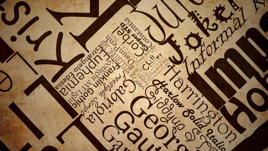 Font Styles Typography Wallpaper