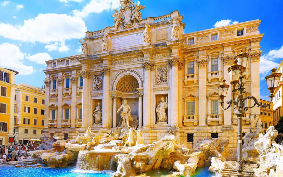 Fontana Di Trevi Europe Italy Wallpaper