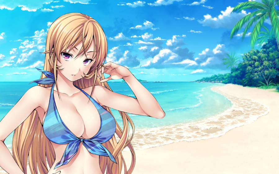 Food Wars Shokugeki No Soma Beach Wallpaper