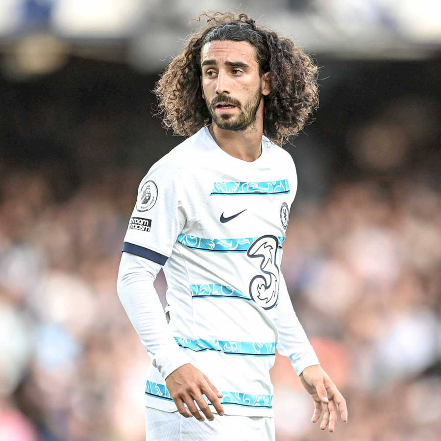 Football Superstar Marc Cucurella In Action On The Field Wallpaper