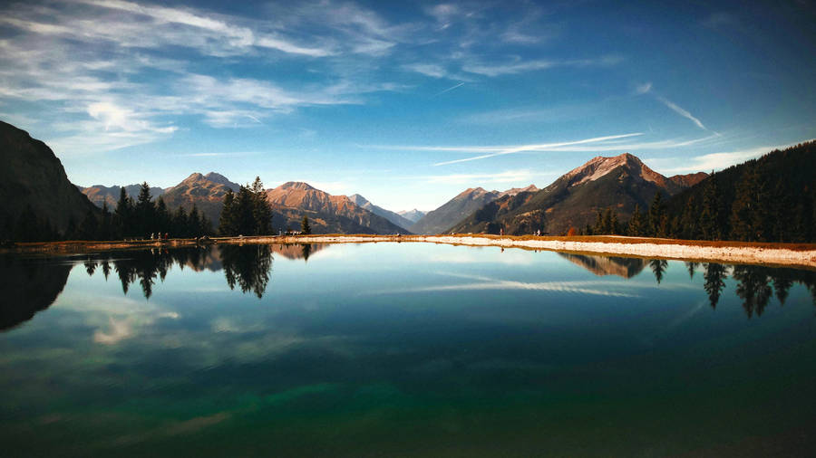 Forest Lake In Austria Wallpaper