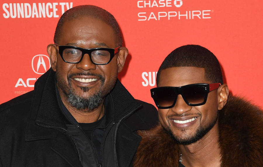 Forest Whitaker And Usher At 2018 Sundance Film Fest Wallpaper