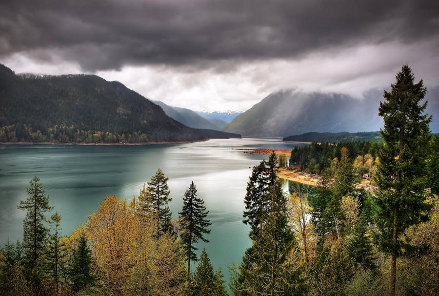 Fork Washington Lake Cushman Wallpaper