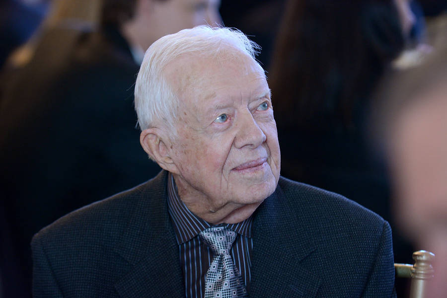 Former President Jimmy Carter In His Elegant Formal Suit Wallpaper