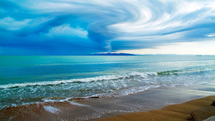 Forming Tornado In Sea Wallpaper