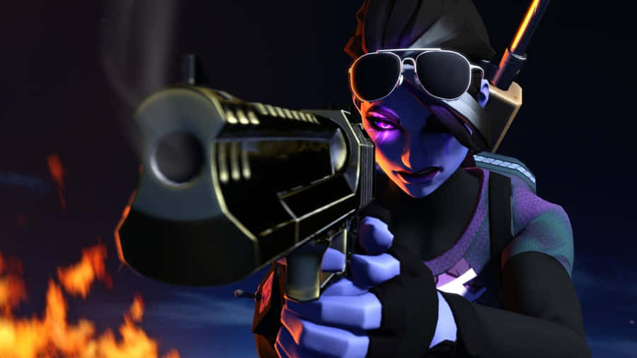 Fortnite Dark Bomber Readyfor Action Wallpaper