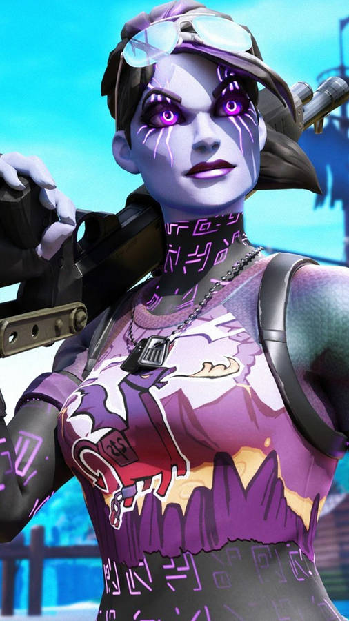 Fortnite Pfp Dark Bomber Close Up Portrait Wallpaper